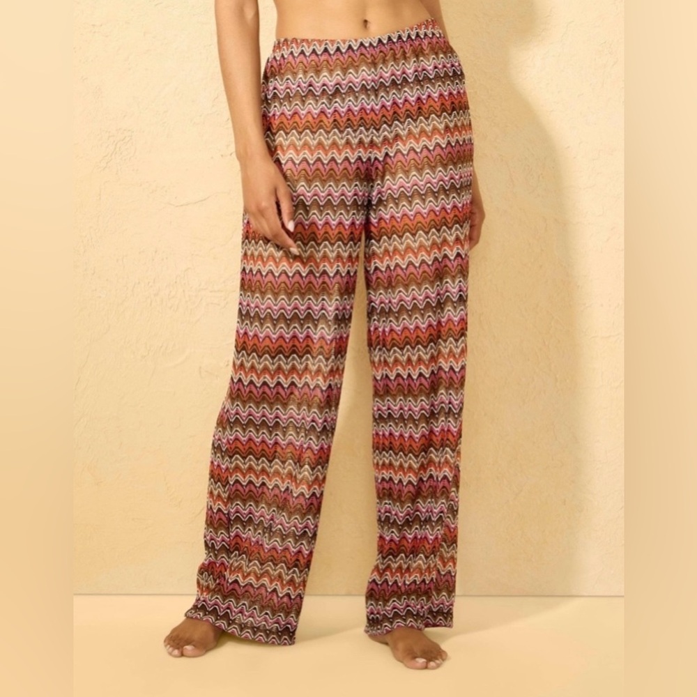 Women’s  Zig-Zag Crochet Swim Cover Up Pants- XS(0-2)